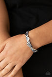 Craveable Curves - Silver - Acrylic - Cuff Bracelet - Paparazzi Accessories