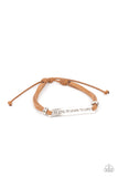 To Live, To Learn, To Love - Brown - Suede - Clasp Bracelet - Paparazzi Accessories