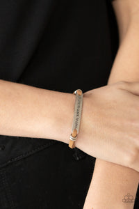 To Live, To Learn, To Love - Brown - Suede - Clasp Bracelet - Paparazzi Accessories