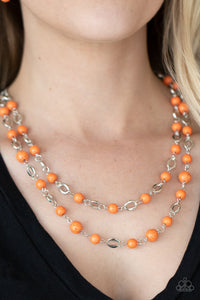 Essentially Earthy - Orange - Stone - Necklace - Paparazzi Accessories