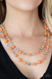 Essentially Earthy - Orange - Stone - Necklace - Paparazzi Accessories
