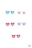 Starlet Shimmer  - Heart - Post Earrings - Set Of 10 - Paparazzi Accessories