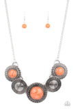 Canyon Cottage - Orange - Stone - Necklace - Paparazzi Accessories