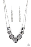 Absolute Admiration - Silver - Rhinestone - Necklace - Paparazzi Accessories
