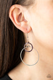 In An Orderly Fashion - Purple - Earrings - Paparazzi Accessories