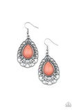 Dream STAYCATION - Orange Coral - Earrings - Paparazzi Accessories