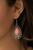 Dream STAYCATION - Orange Coral - Earrings - Paparazzi Accessories
