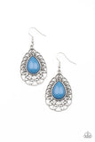Dream STAYCATION - Blue - Filigree - Earrings - Paparazzi Accessories