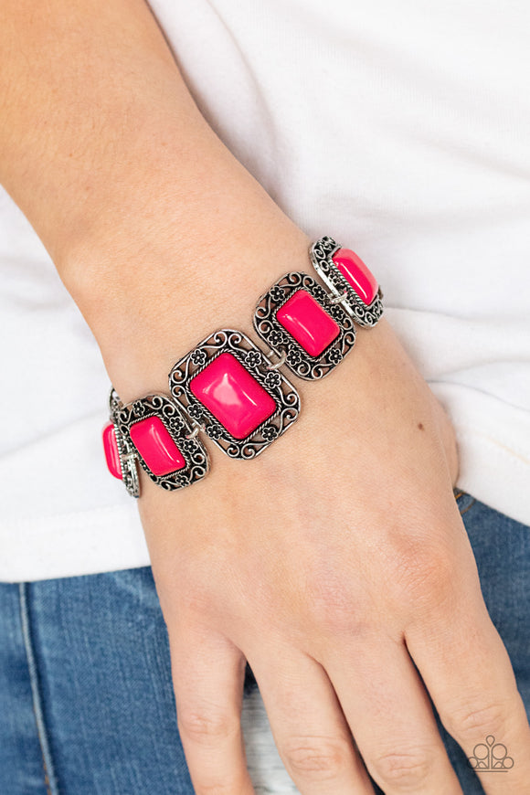 Retro Rodeo - Pink - Clasp Bracelet - Paparazzi Accessories
