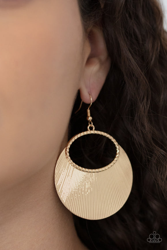Fan Girl Glam - Gold - Earrings - Paparazzi Accessories