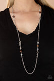 Teasingly Trendy - Brown - Iridescent Bead - Cat's Eye - Necklace - Paparazzi Accessories