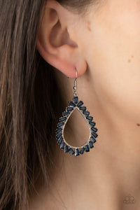 Stay Sharp - Blue - Teardrop - Earrings - Paparazzi Accessories