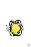 Vivaciously Vibrant - Yellow - Ring - Paparazzi Accessories