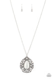 Bewitched Beam - White - Cat's Eye - Necklace - Paparazzi Accessories