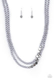 Poshly Petite - Silver - Pearl - Necklace - Paparazzi Accessories