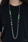 POP-ular Opinion - Green - Bead - Necklace - Paparazzi Accessories