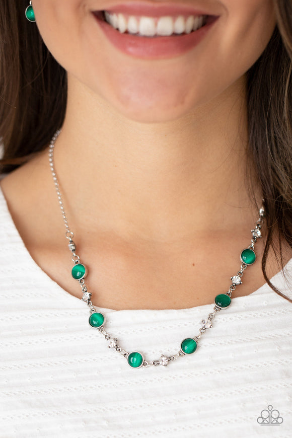 Inner Illumination - Green - Moonstone - Necklace - Paparazzi Accessories