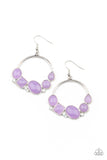 Beautifully Bubblicious - Purple - Opalescent - Earrings - Paparazzi Accessories