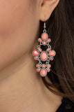 VACAY The Premises - Orange Coral - Earrings - Paparazzi Accessories