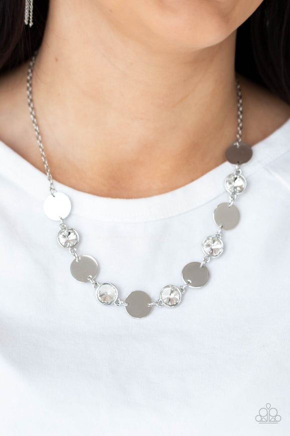 Refined Reflections - White - Necklace - Paparazzi Accessories