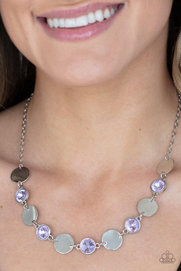 Refined Reflections - Purple - Necklace - Paparazzi Accessories