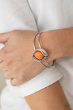 Living Off The BANDLANDS - Orange - Stone - Cuff Bracelet - Paparazzi Accessories