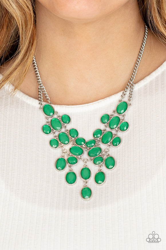 Serene Gleam - Green - Necklace - Paparazzi Accessories