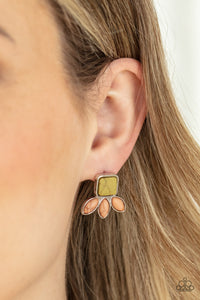 Hill Country Blossoms - Multi Colored - Stone - Stud Earrings - Paparazzi Accessories