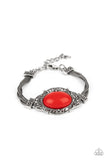 Top-Notch Drama - Red - Clasp Bracelet - Paparazzi Accessories