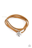 Wonderfully Worded - Brown - Suede - Clasp Bracelet - Paparazzi Accessories