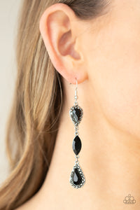 Test of TIMELESS - Black - Earrings - Paparazzi Accessories