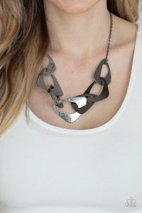 Guide To The Galaxy - Black Gunmetal - Necklace - Paparazzi Accessories