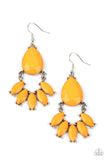 POWERHOUSE Call - Orange - Earrings - Paparazzi Accessories