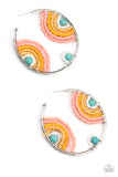 Rainbow Horizons - Multi Colored - Hoop Earrings - Paparazzi Accessories