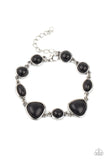 Geographically Gorgeous - Eco-Friendly Fashionista - Black Stone - Necklace And Bracelet Set - Paparazzi Accessories