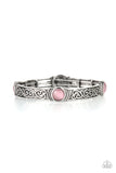 Ethereally Enchanting - Pink - Cat's Eye - Stretch Bracelet - Paparazzi Accessories