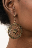 Floral Fortunes - Brass - Earrings - Paparazzi Accessories
