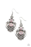 Unlimited Vacation - Pink - Rhinestone - Earrings - Paparazzi Accessories