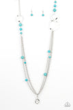 Local Charm - Blue Turquoise - Stone - Lanyard - Paparazzi Accessories