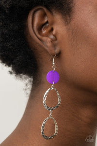Surfside Shimmer - Purple - Earrings - Paparazzi Accessories