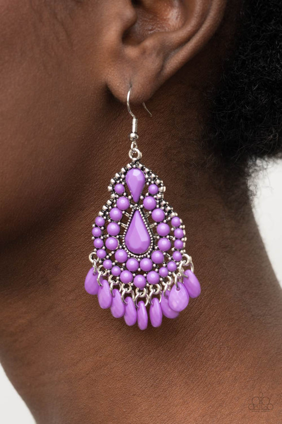 Persian Posh - Purple - Earrings - Paparazzi Accessories