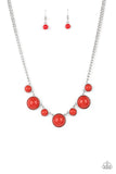 Prismatically POP-tastic - Red - Necklace - Paparazzi Accessories