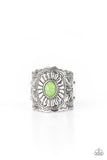Exquisitely Ornamental - Green - Stone - Ring - Paparazzi Accessories
