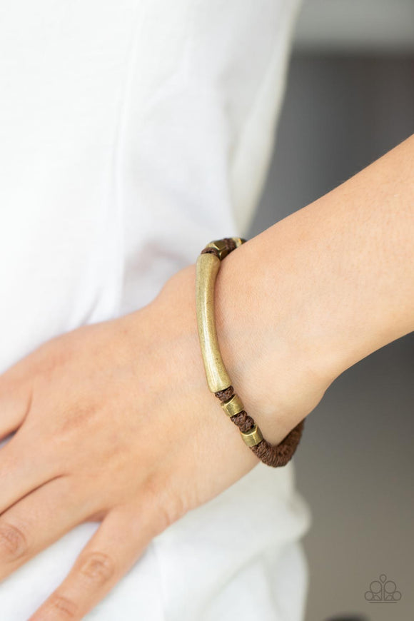 Grounded in Grit - Brown - Urban - Bracelet - Paparazzi Accessories