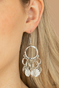 Partners in CHIME - Silver- Earrings - Paparazzi Accessories