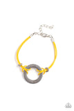 Choose Happy - Yellow - Clasp Bracelet - Paparazzi Accessories