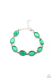 Serene Gleam - Smooth Move - Green - Necklace and Bracelet Set - Paparazzi Accessories