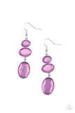 Tiers Of Tranquility - Purple - Opalescent - Earrings - Paparazzi Accessories