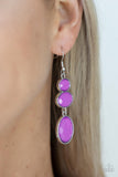 Tiers Of Tranquility - Purple - Opalescent - Earrings - Paparazzi Accessories