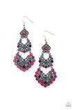 All For The GLAM - Multi Colored - Rhinestone - Earrings - Paparazzi Accessories